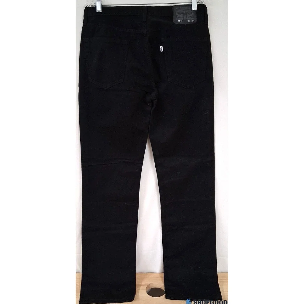Levi's Men's 514 Vintage Black Jeans  100% Cotton Straight Leg SZ  32/34